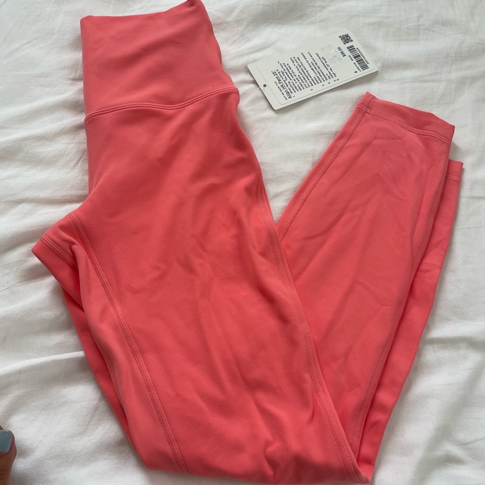 Nwt lululemon align hr pant legging raspberry cream size 4